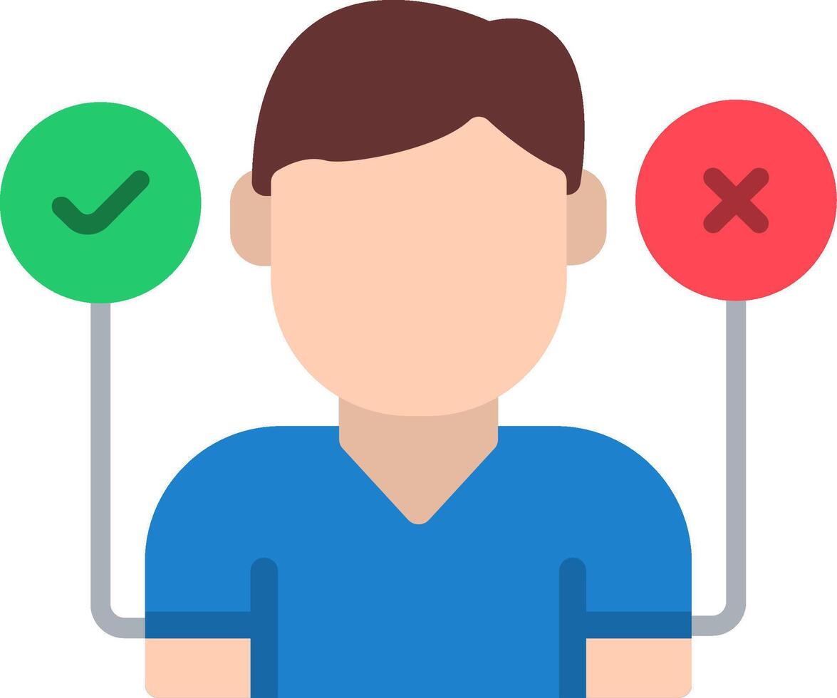 Decision Making Flat Icon vector