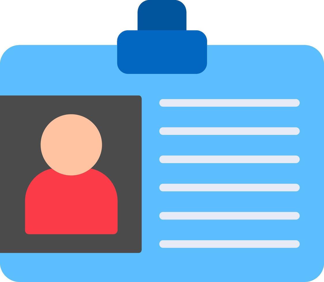Id Card Flat Icon vector
