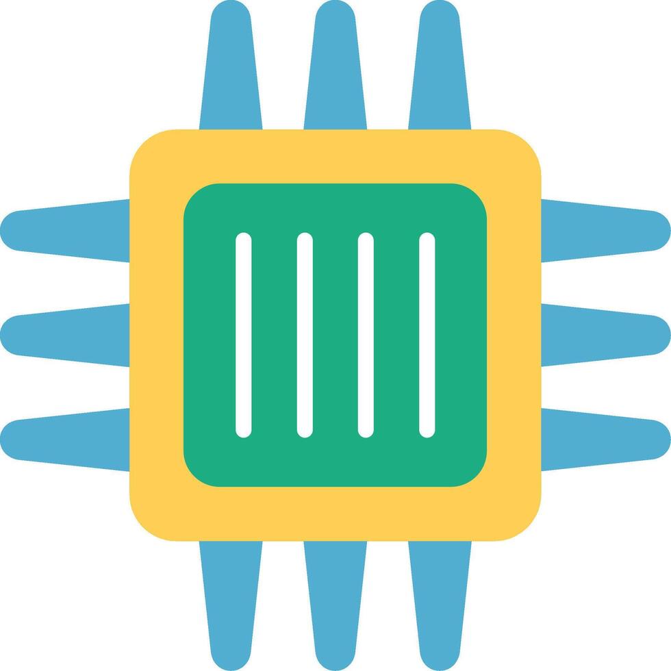 Microchip Flat Icon vector