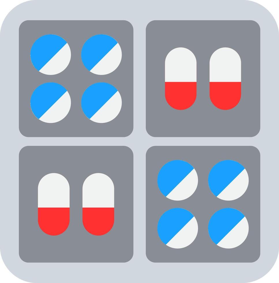 Pills Flat Icon vector
