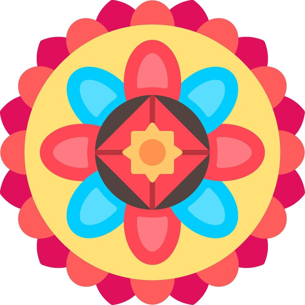 Mandala Flat Icon vector