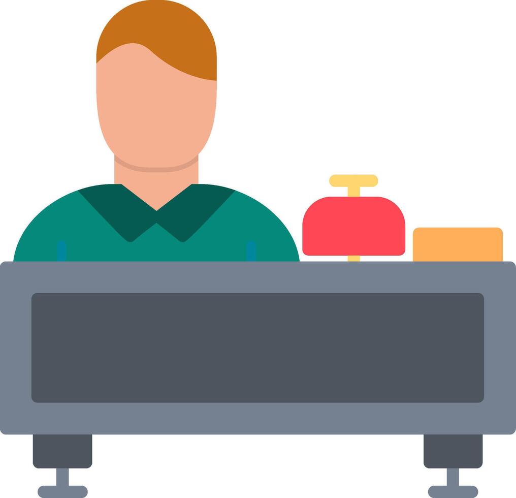 Receptionist Flat Icon vector