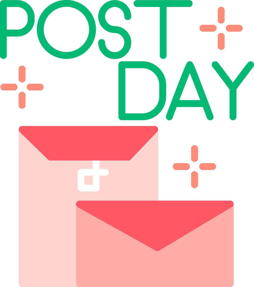 Post Day Flat Icon vector