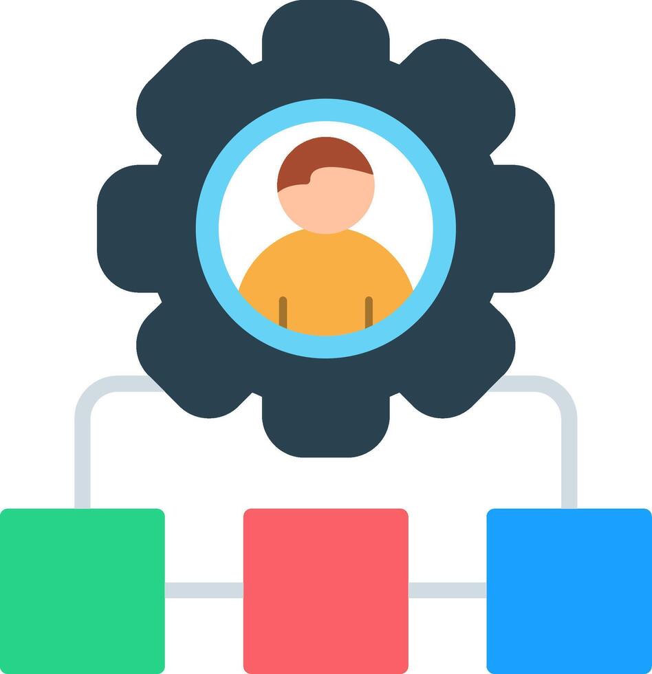 Workflow Flat Icon vector