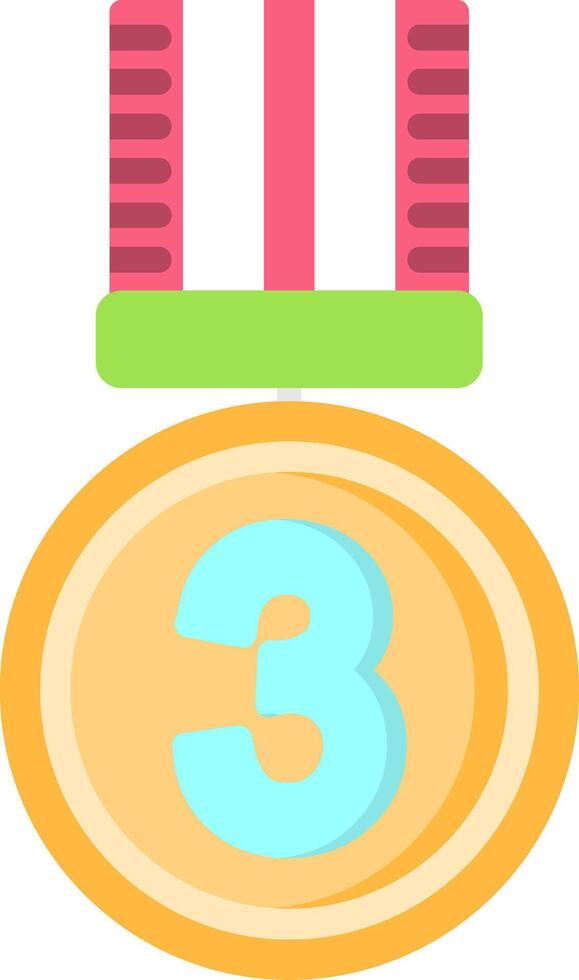 3rd Prize Flat Icon vector