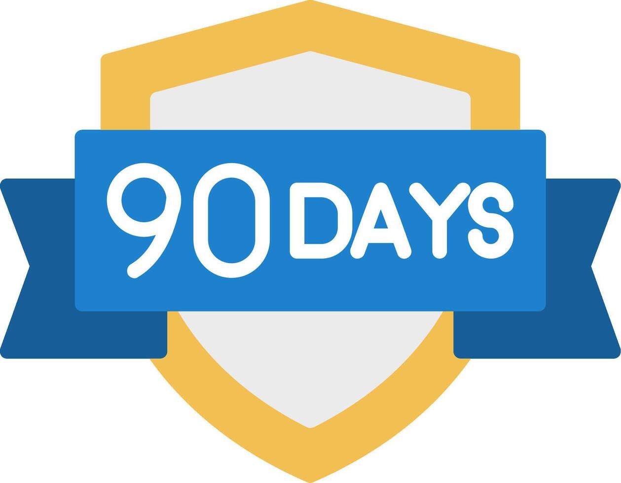 90 Days Flat Icon vector