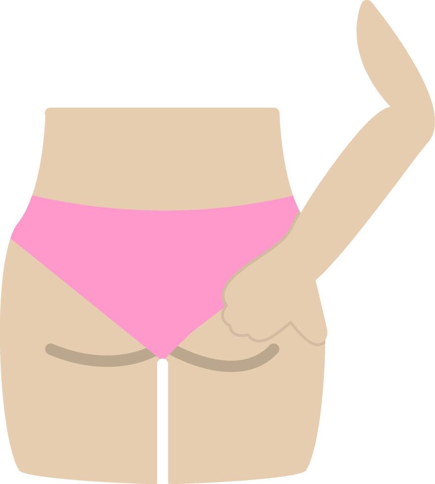 Buttocks Flat Icon vector