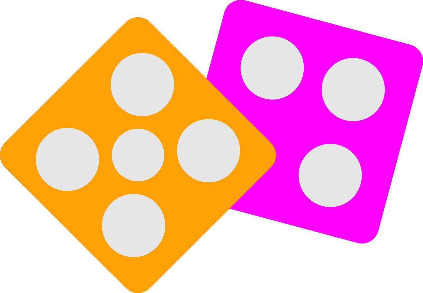 Dices Flat Icon vector