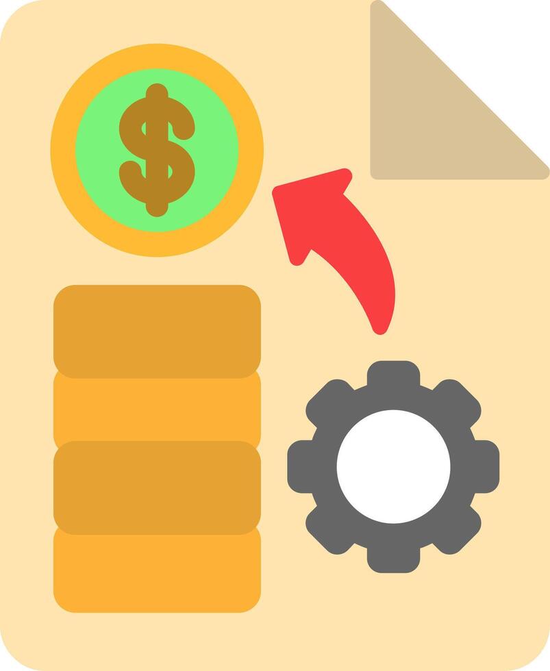 Cost Flat Icon vector