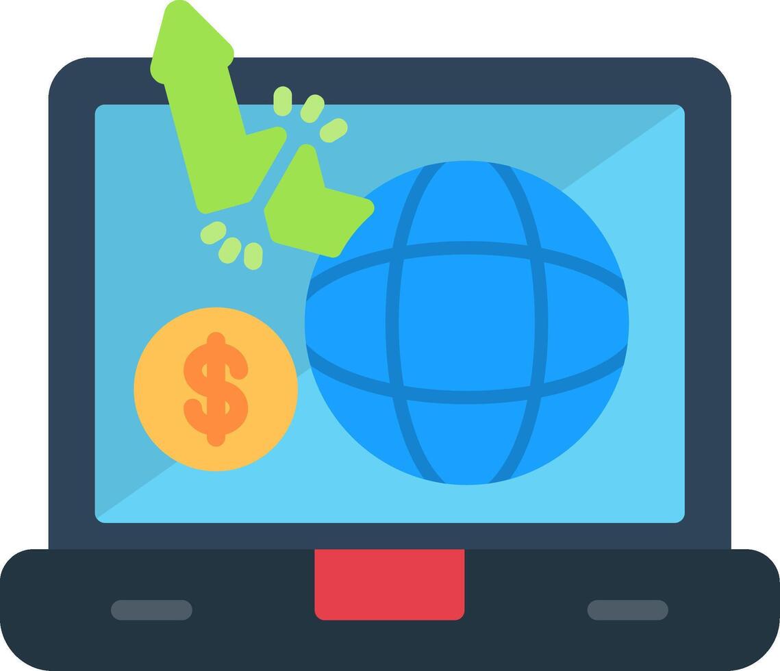 Digital Disruption Flat Icon vector
