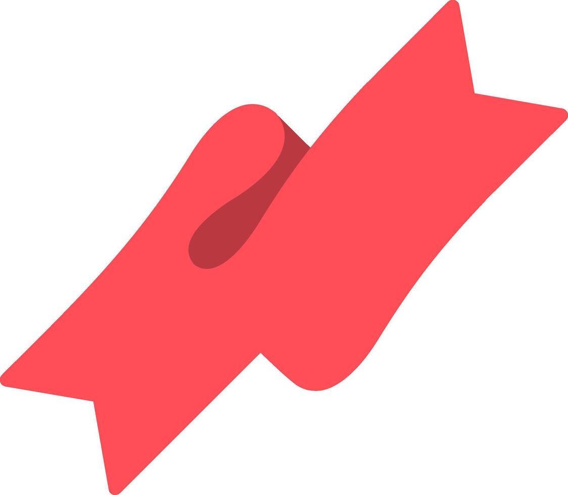 Folded Ribbon Flat Icon vector