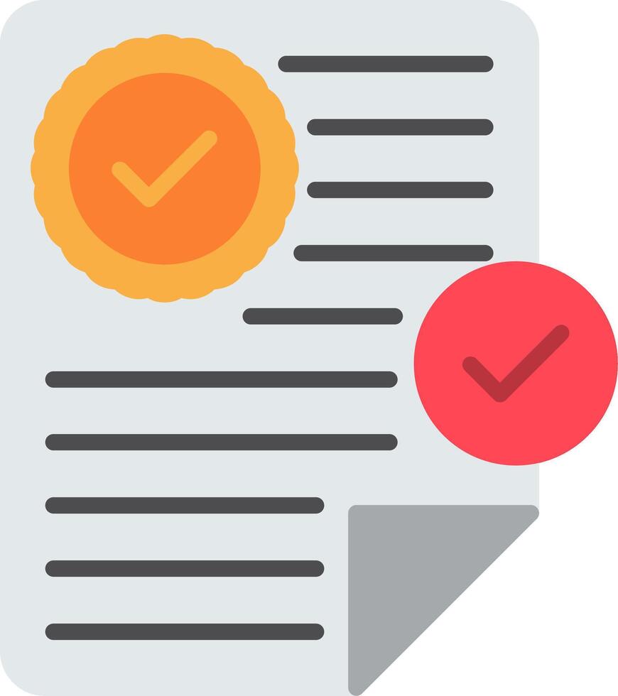 License Flat Icon vector