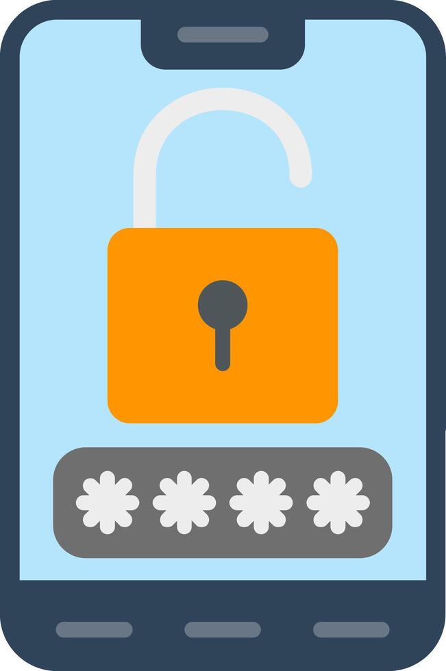 Password Flat Icon vector