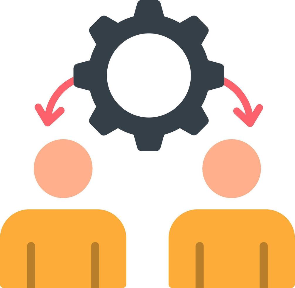 Team Management Flat Icon vector