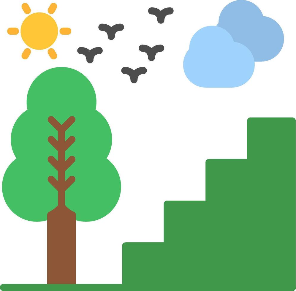 Staircase Flat Icon vector