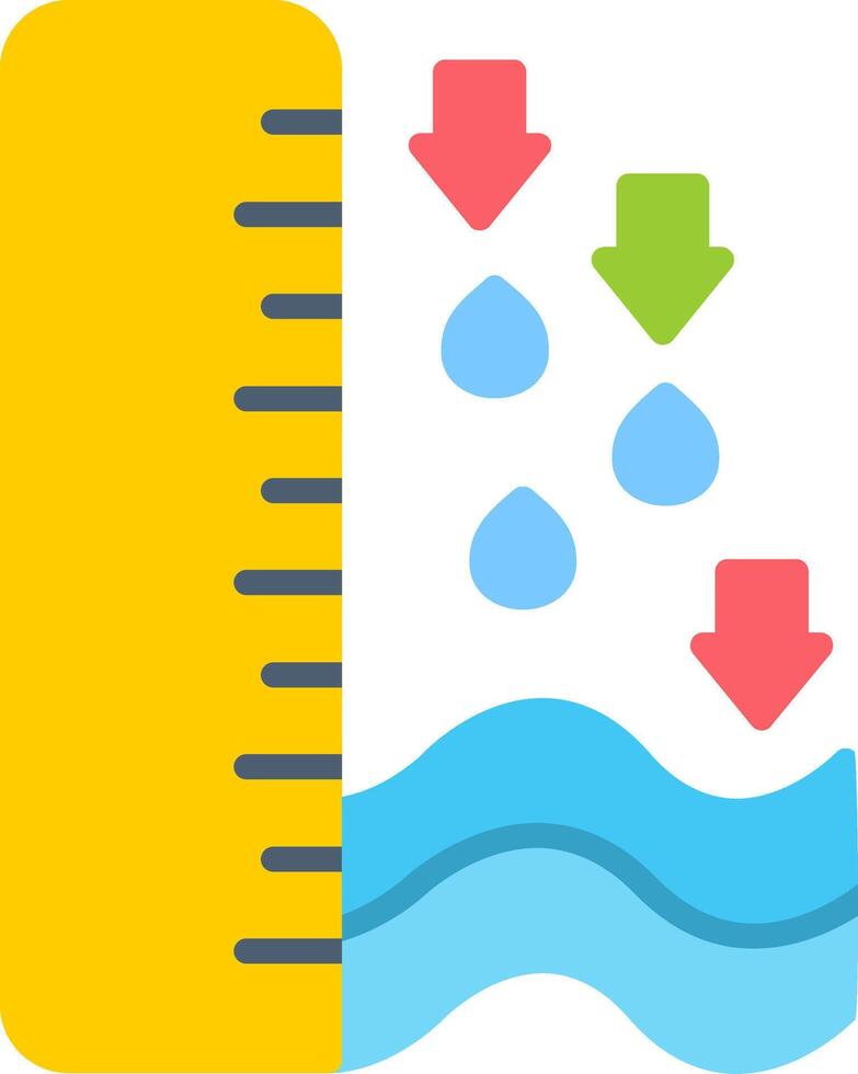 Water Level Flat Icon vector