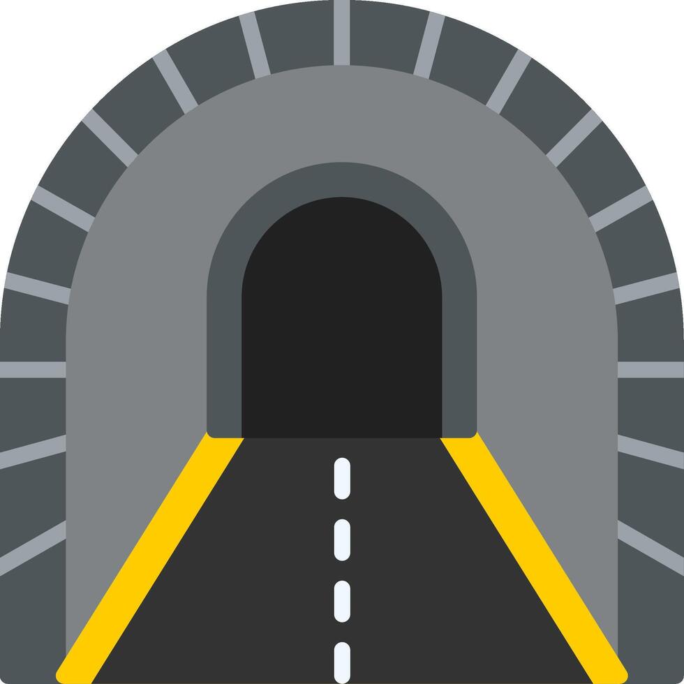 Tunnel Flat Icon vector