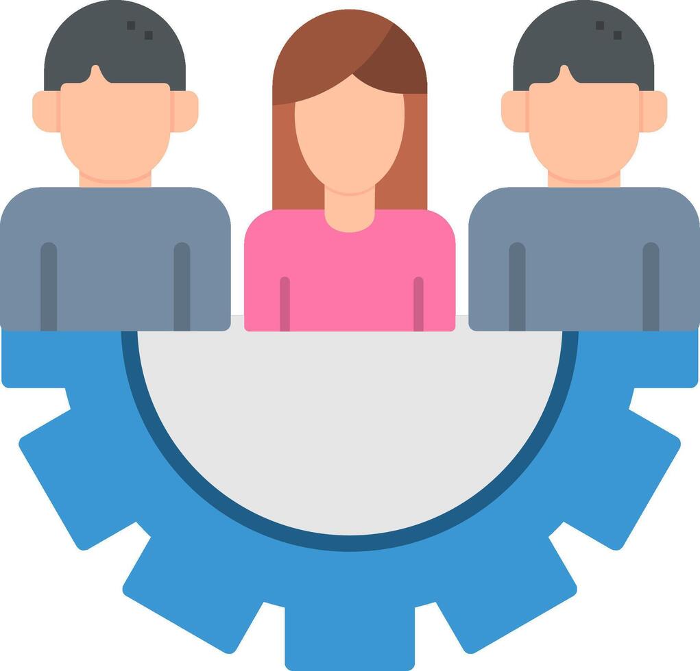 Team Work Flat Icon vector