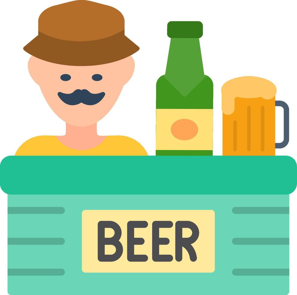 Bartender Flat Icon vector