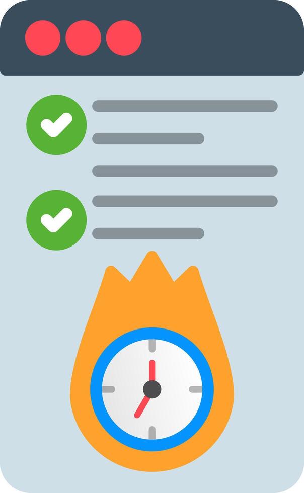 Deadline Flat Icon vector