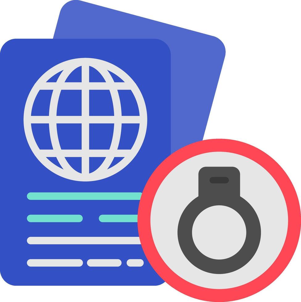 Deported Flat Icon vector