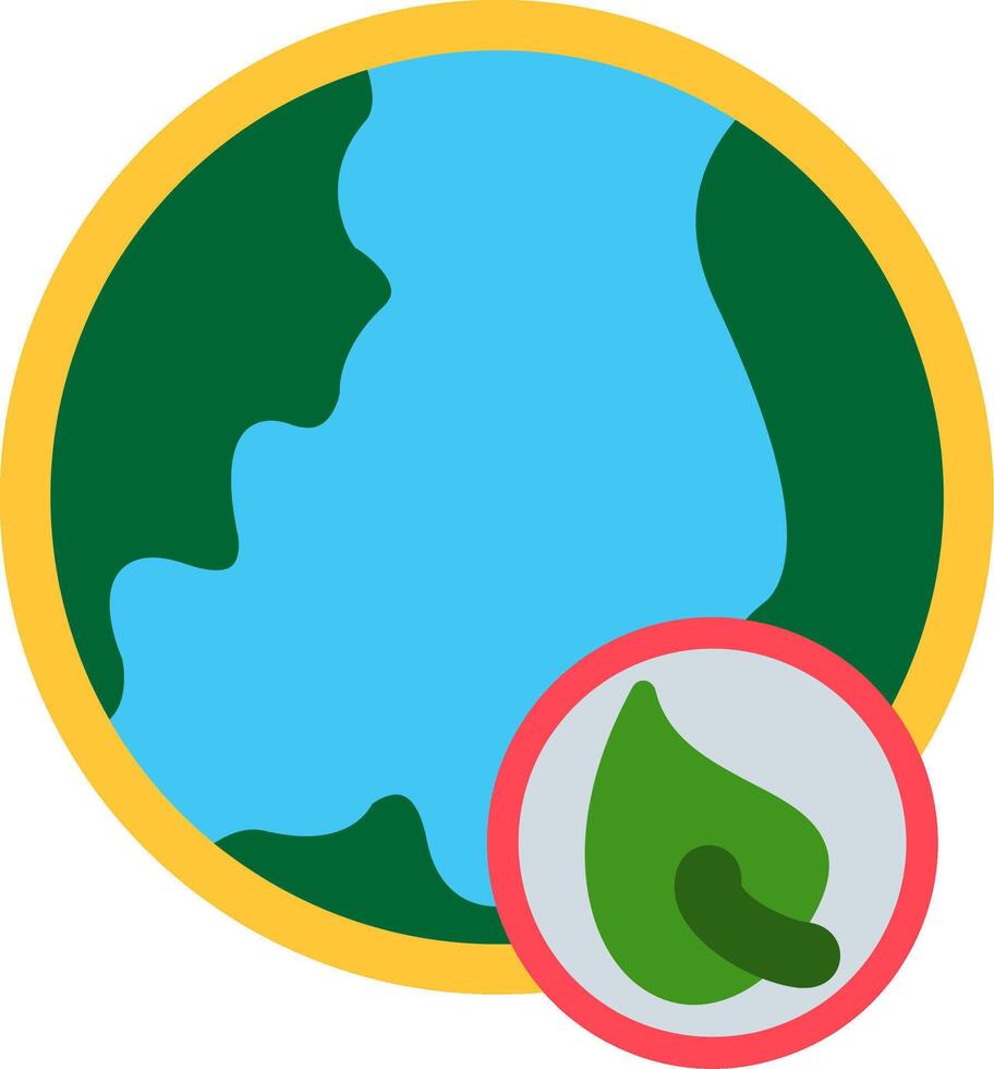 Earth Flat Icon vector