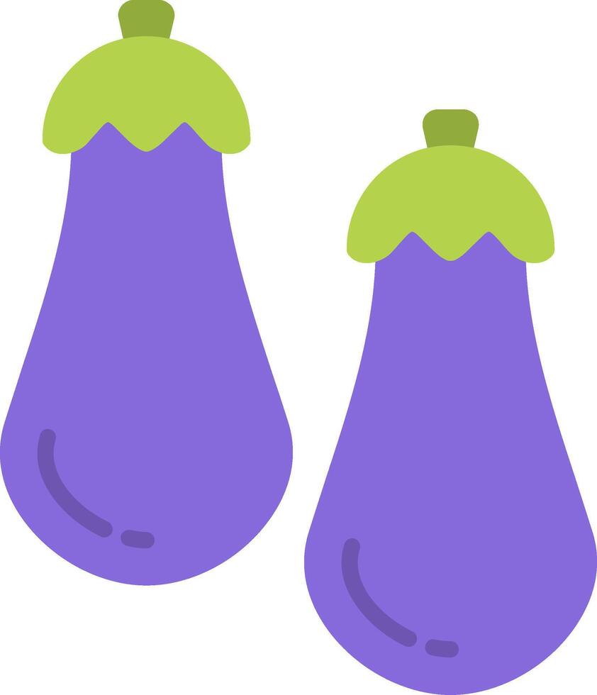 Eggplant Flat Icon vector