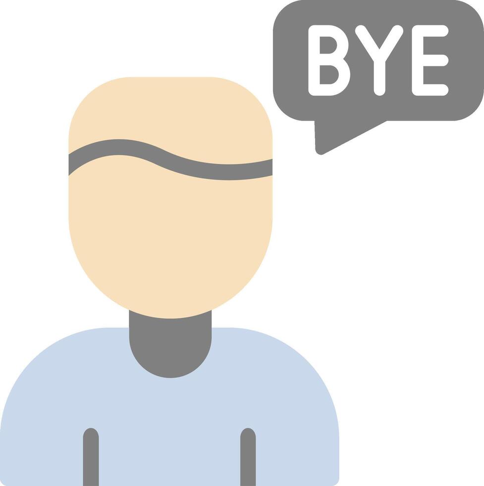 Goodbye Flat Icon vector