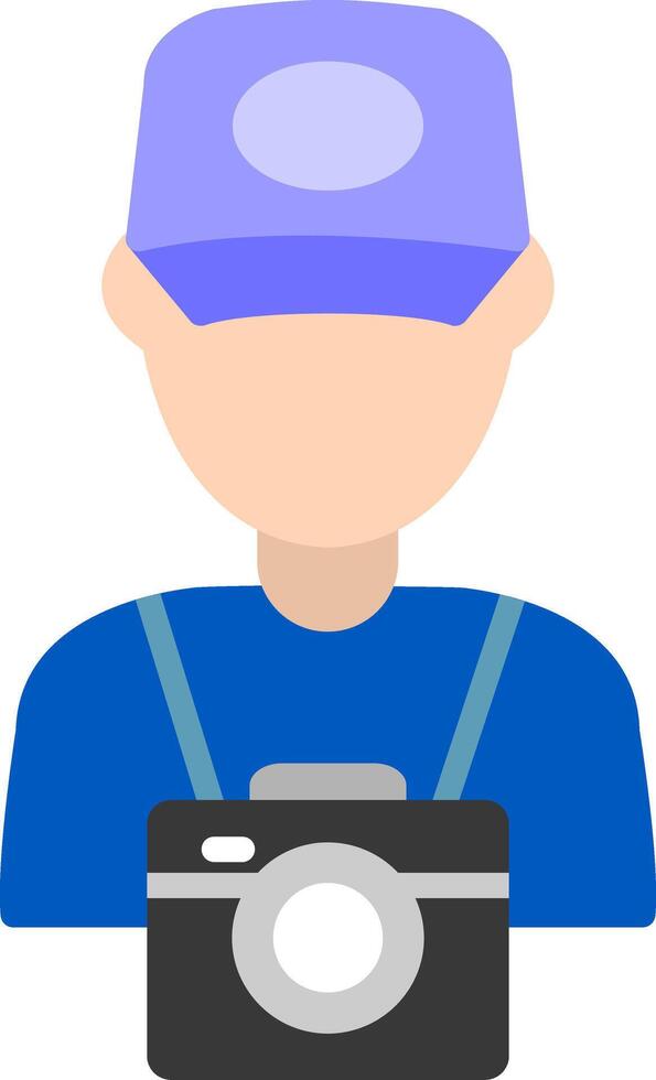Photographer Flat Icon vector