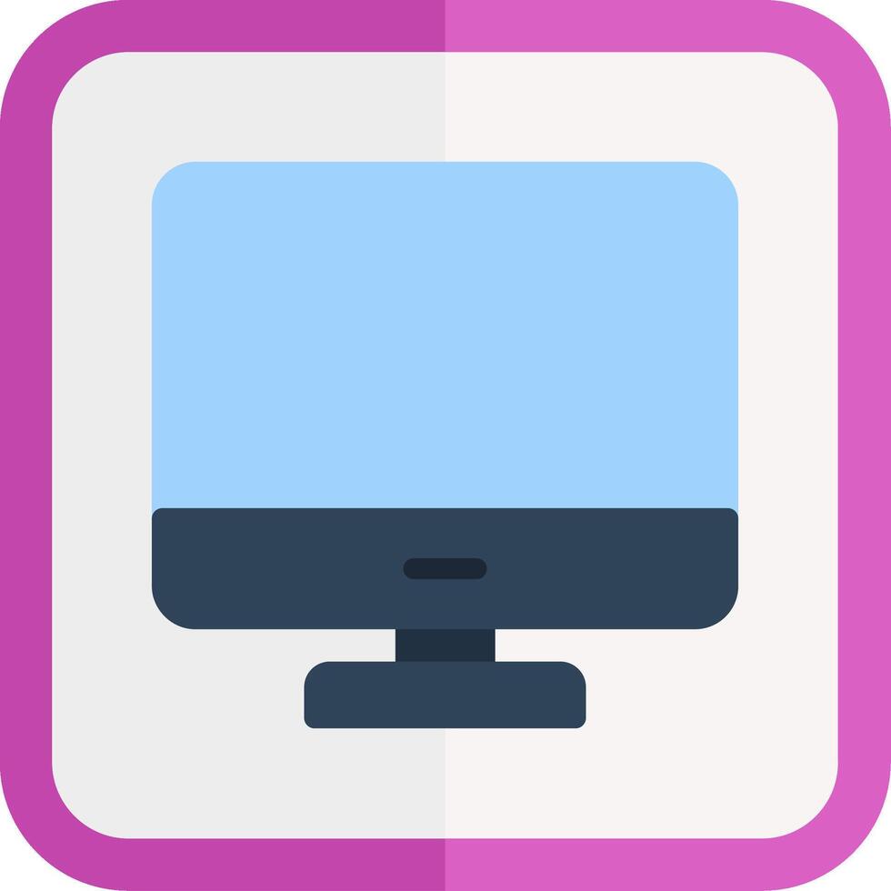 Monitor Flat Icon vector