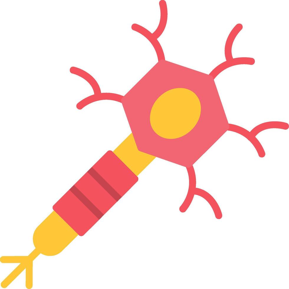 Nerve Cell Flat Icon vector