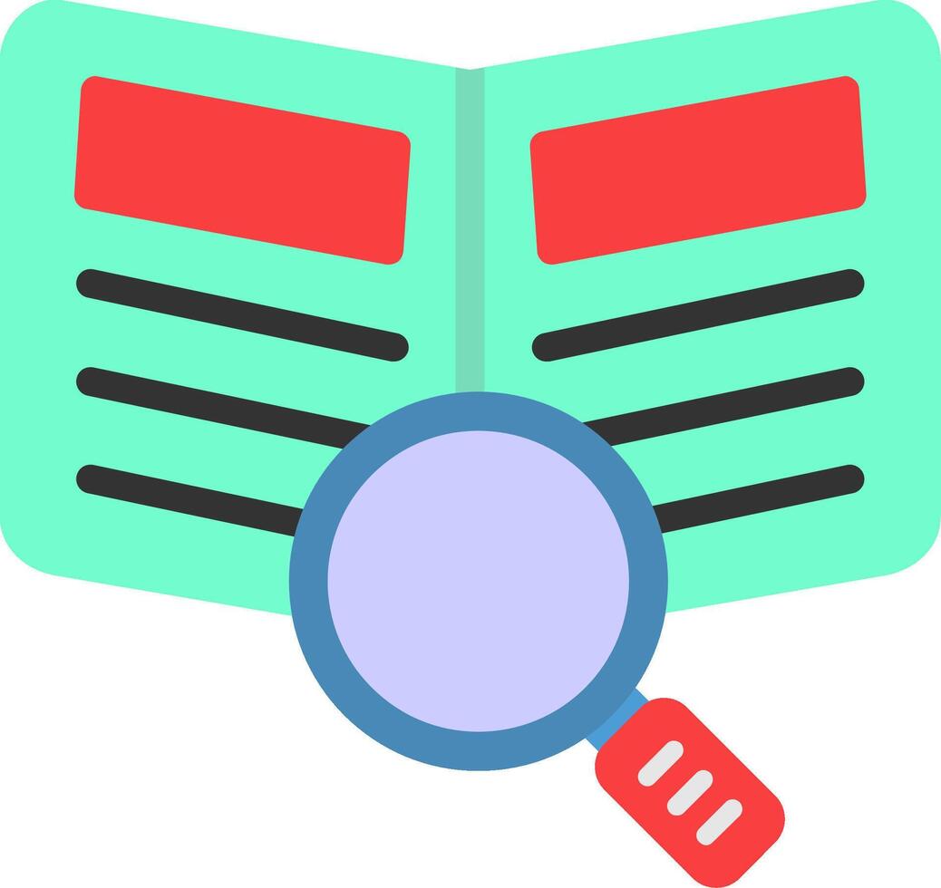 Research Flat Icon vector