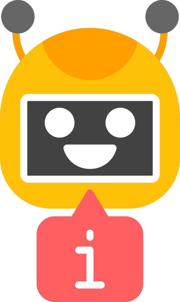Robot Flat Icon vector