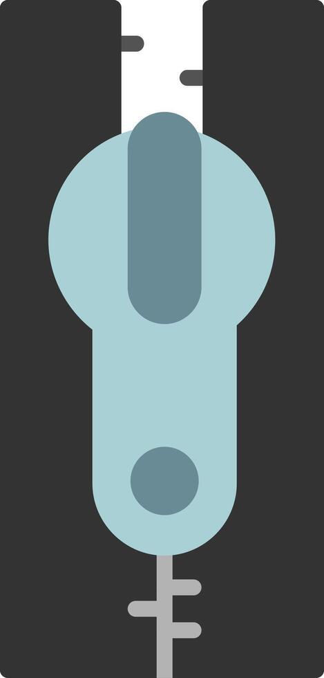 Zipper Flat Icon vector