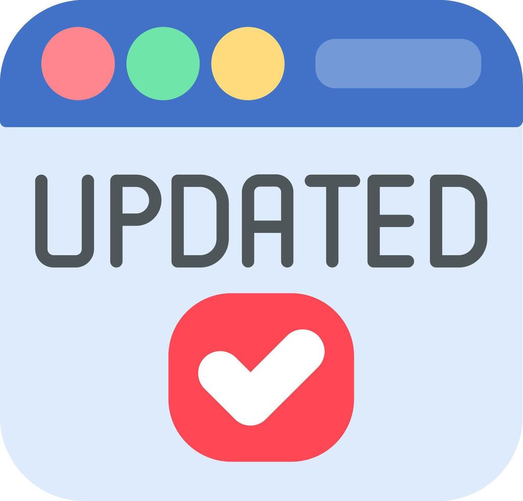 Updated Flat Icon vector