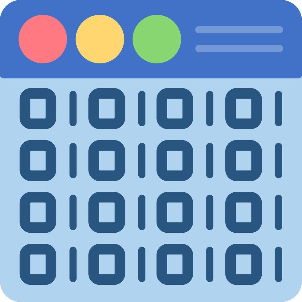 Binary Flat Icon vector