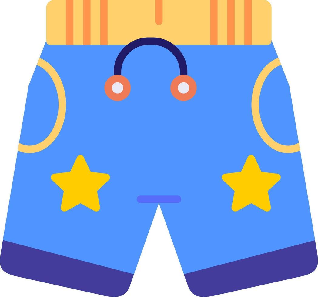 Boxing Shorts Flat Icon vector