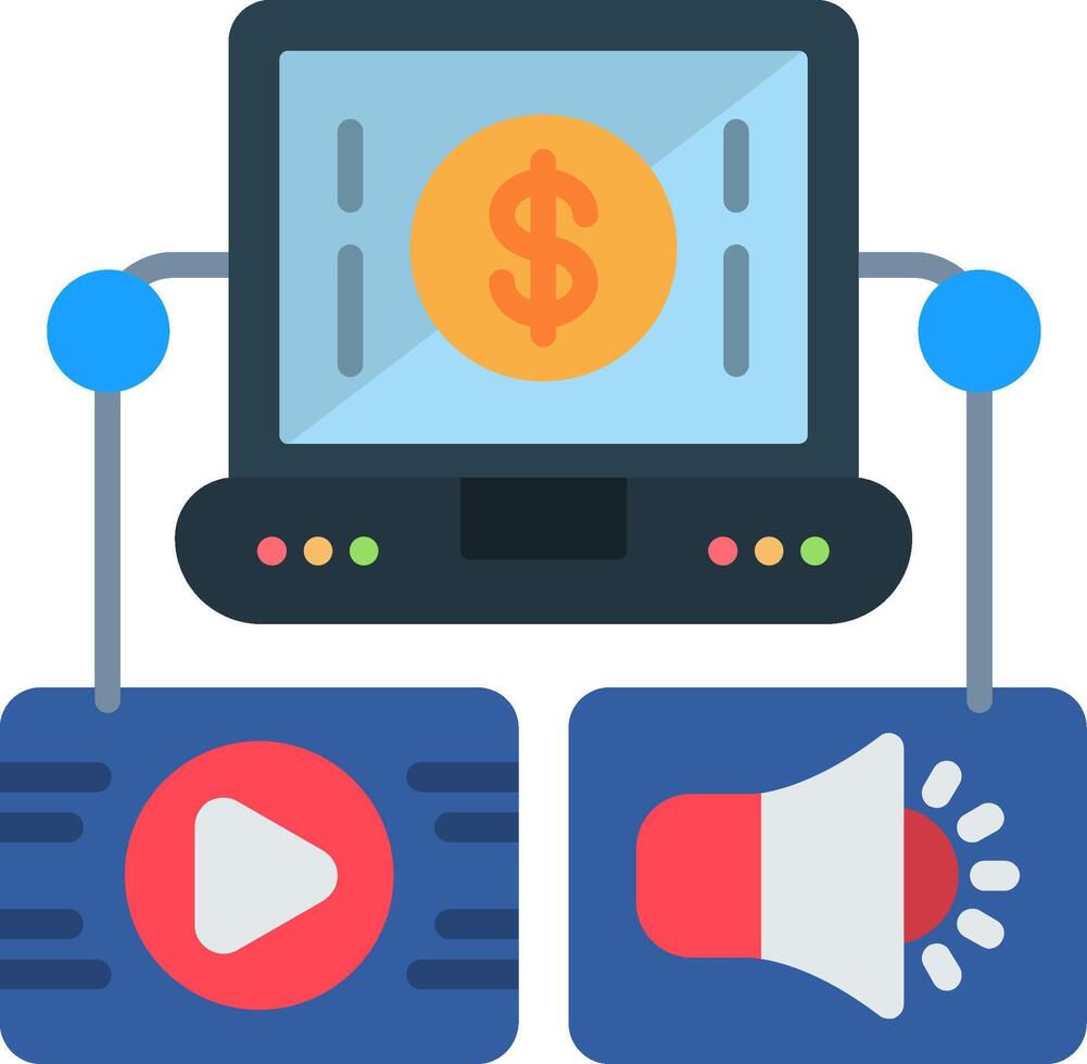 Digital Asset Management Flat Icon vector