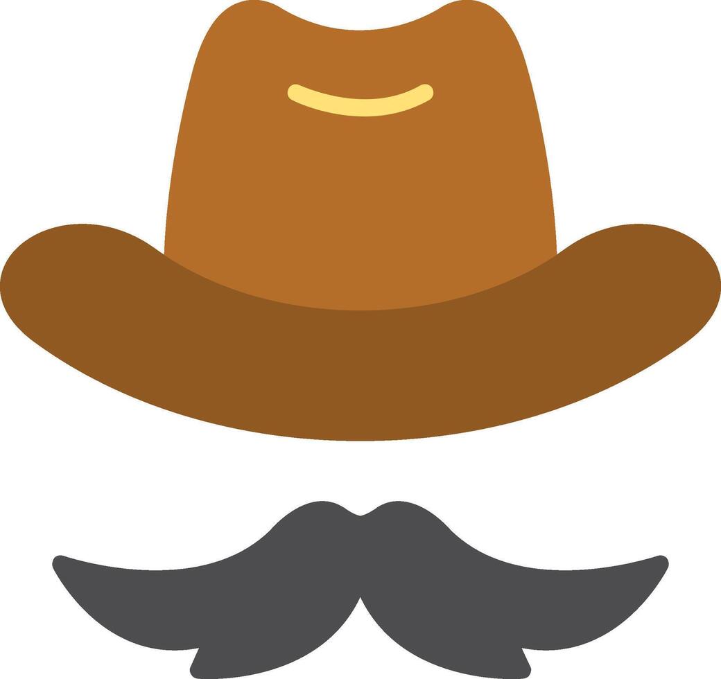 Mustache Flat Icon vector