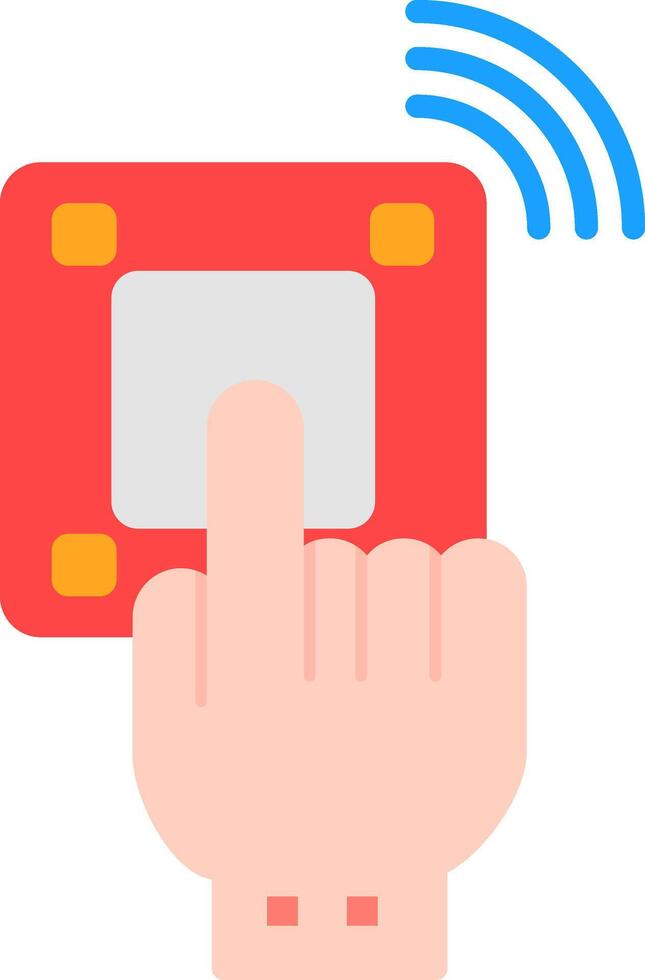 Emergency Button Flat Icon vector