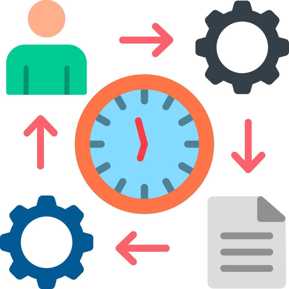 Process Flat Icon vector