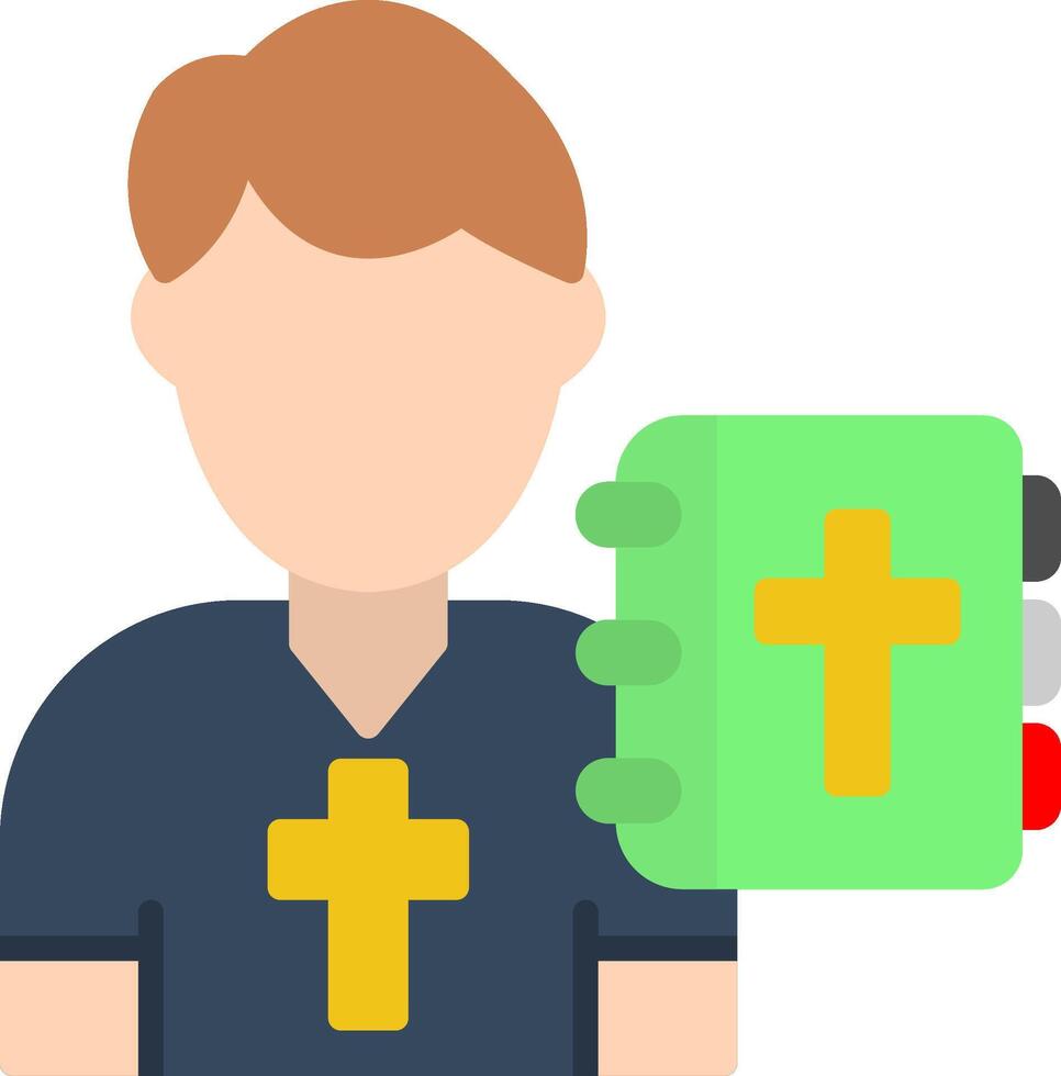Priest Flat Icon vector