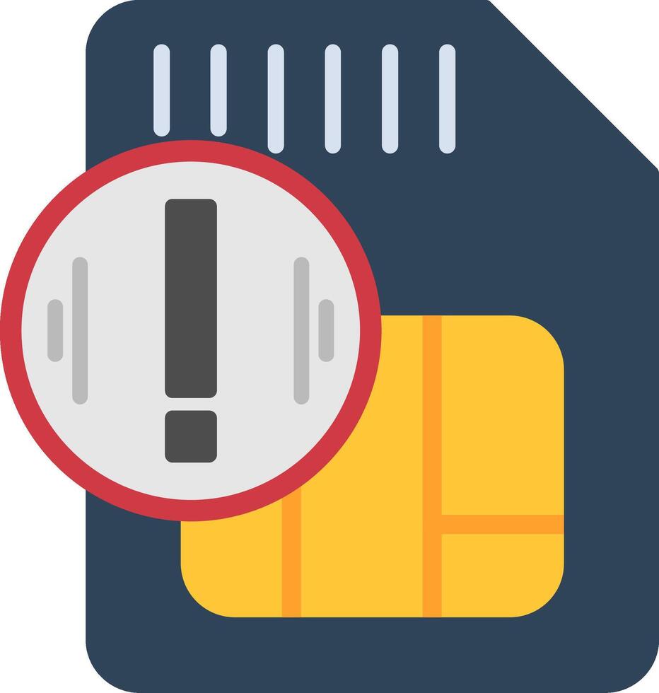 Sim Card Flat Icon vector