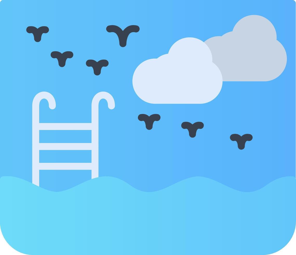 Swimming Pool Flat Icon vector