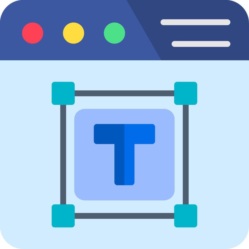 Text Box Flat Icon vector