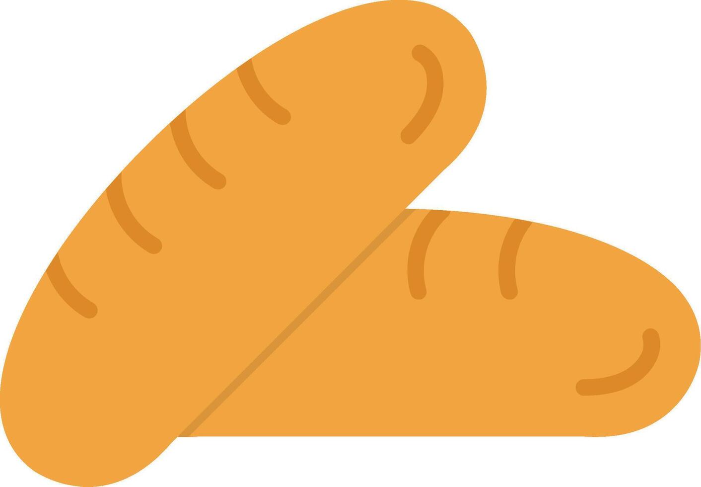 Whole Wheat Bread Flat Icon vector