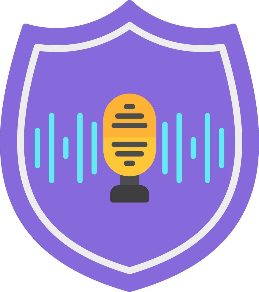 Voice Recognition Flat Icon vector