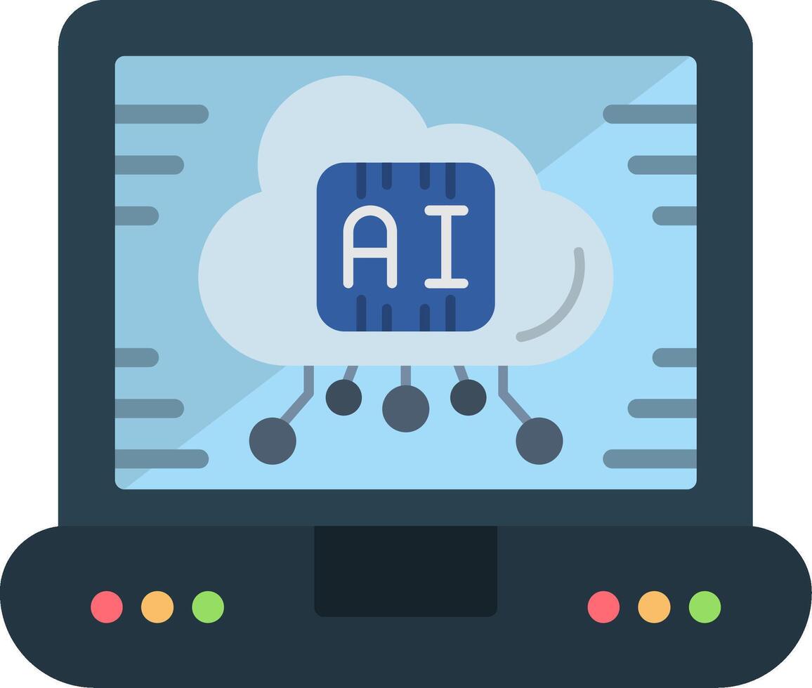 AI Flat Icon vector