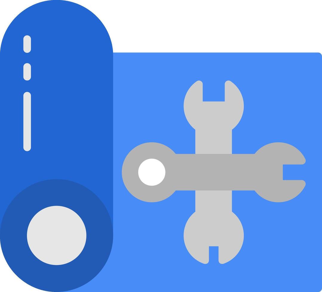 Blueprint Flat Icon vector