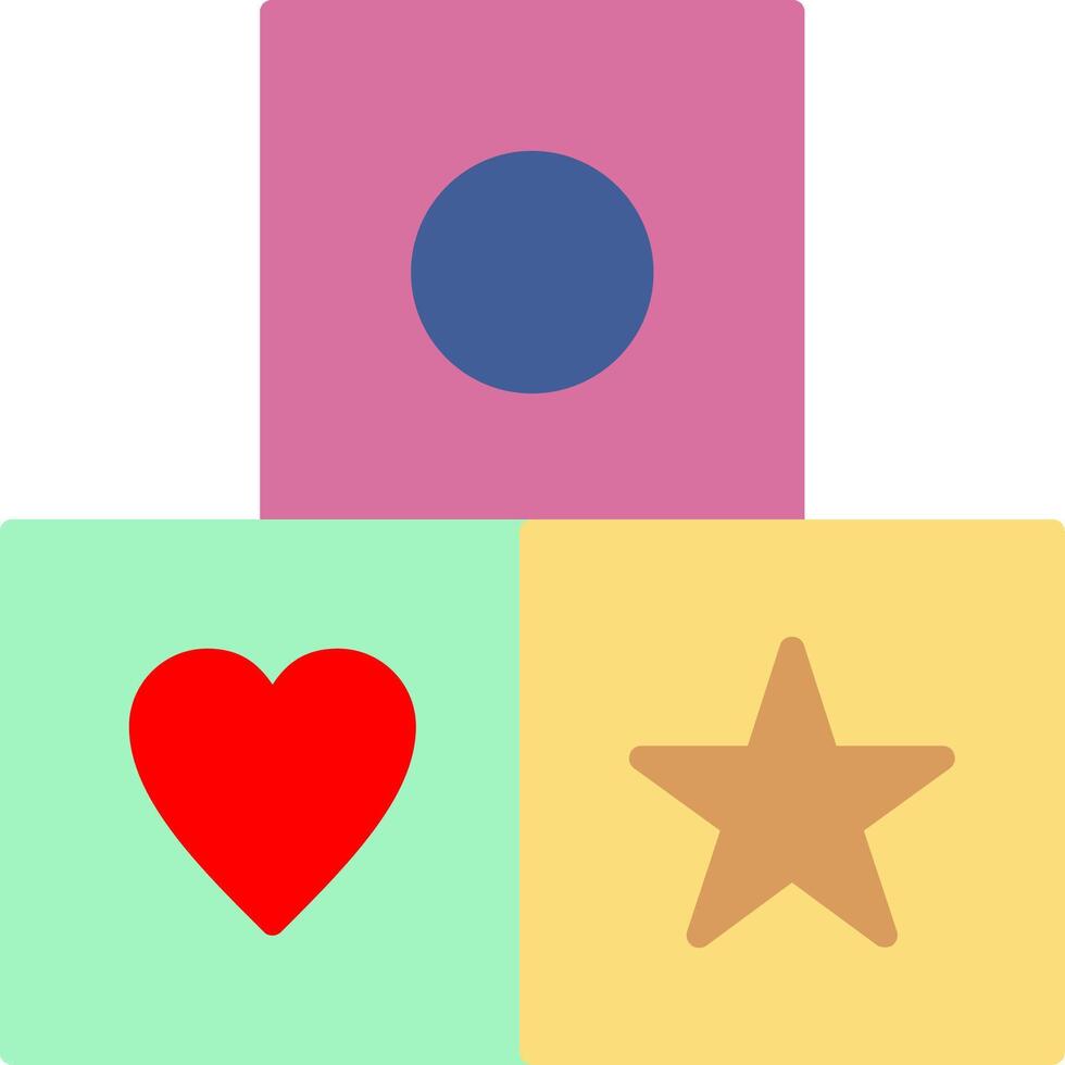 Cubes Flat Icon vector